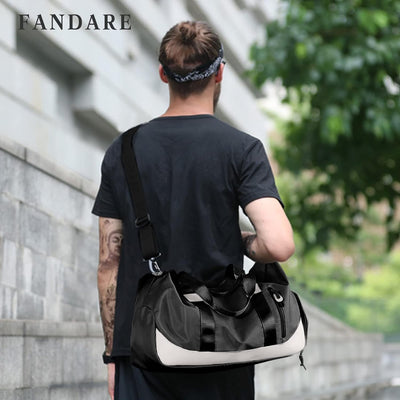 FANDARE Damen Reisetaschen Duffle Bag Nylon Sporttasche Faltbare Sporttasche Weekender Übernachtung