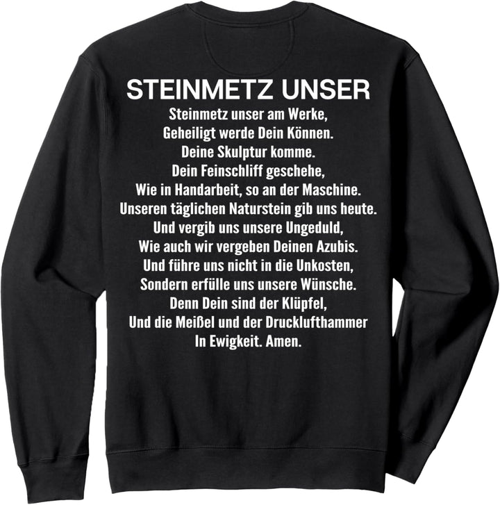 Steinmetz Unser Gebet Steinmetz Sweatshirt