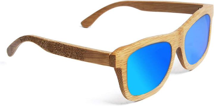 Ynport Bambus-Sonnenbrille für Herren/Damen, klassisches Design, mit Holz beschichtet, Vintage-Stil,