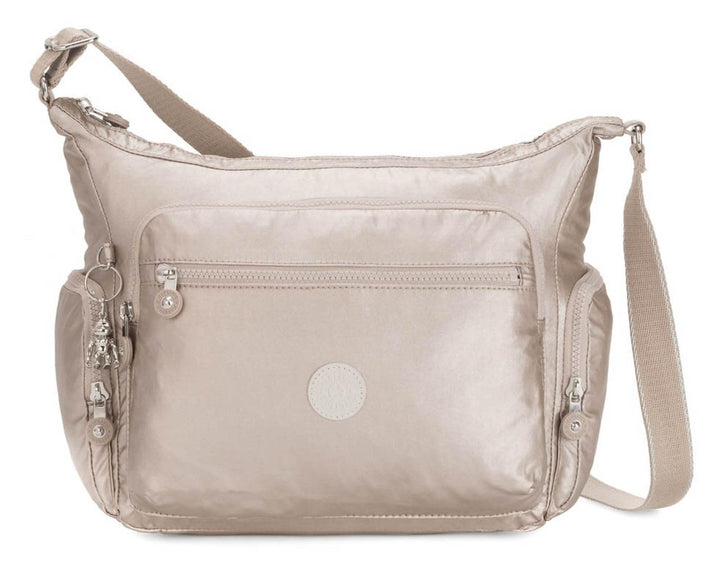 Kipling Damen Gabbie' Tasche, Silber (Metallic Glow), 35.5 x 30 18.5 cm EU Einheitsgrösse Metallic G