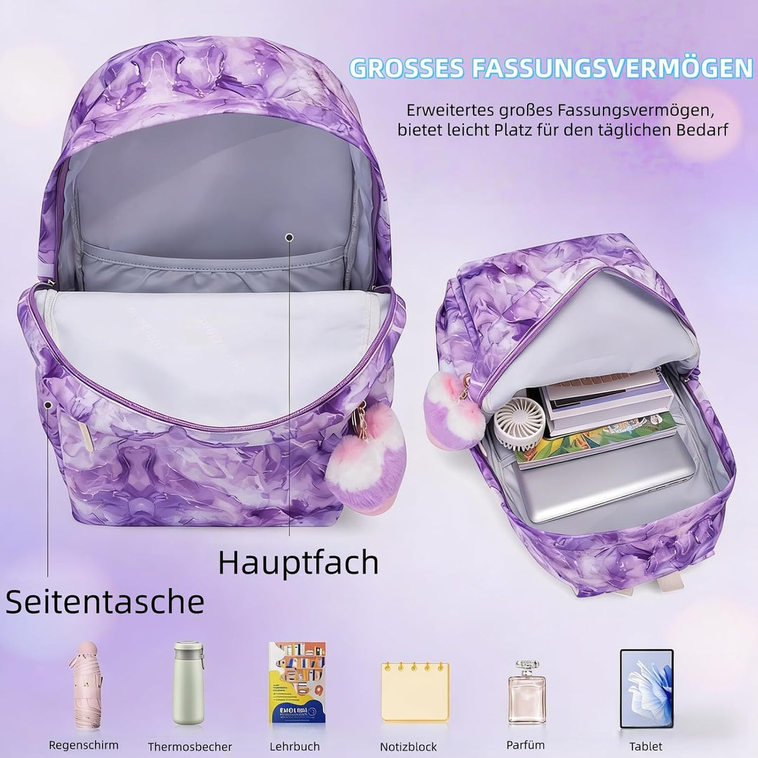 SUN EIGHT 30L Laptop-Rucksack Damen, Wasserabweisender Schulrucksack für Schule, Uni & Reise, Grosse