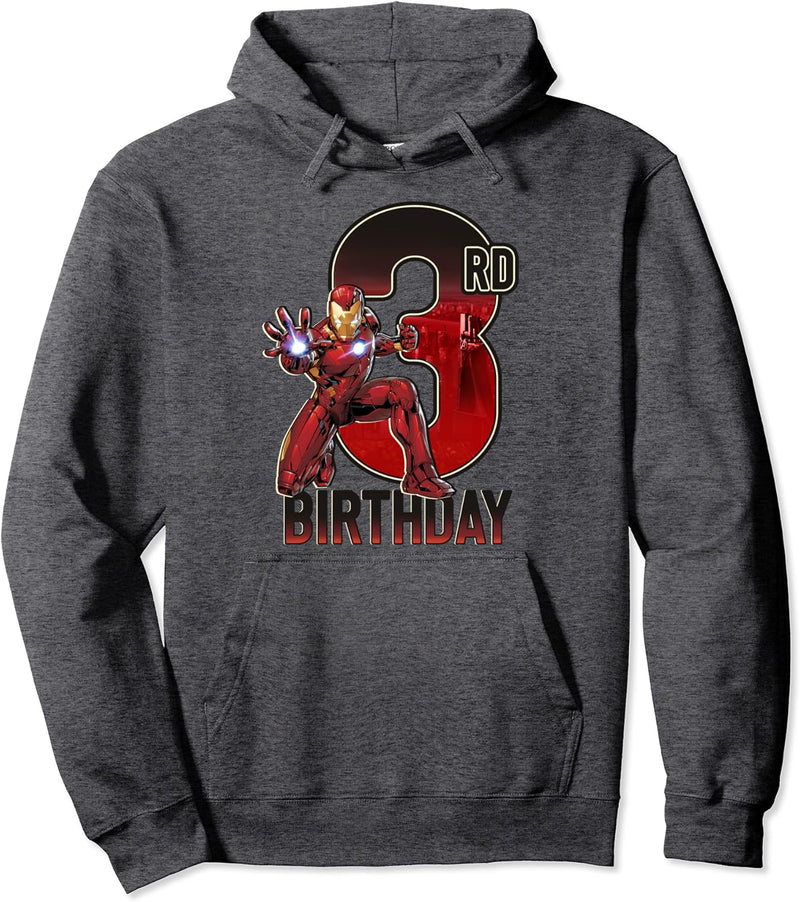 Marvel Iron Man 3rd Birthday Action Pose Pullover Hoodie