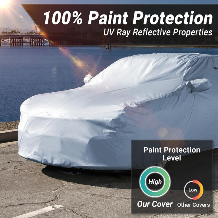 iCarCover Passend für Ford Mustang Cabrio Vollgarage Wasserdicht Allwetter Wetterfest UV Sonne Schne