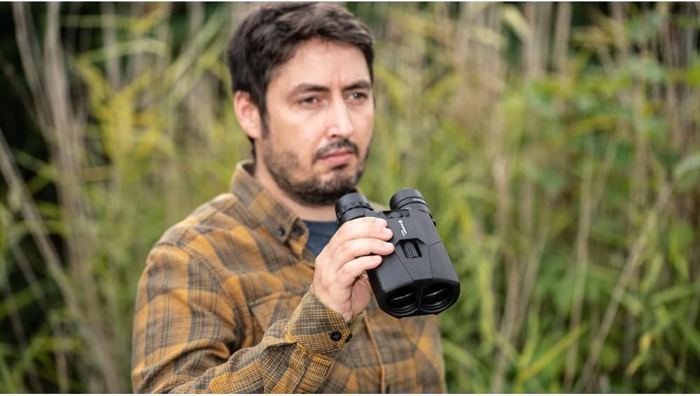 Bresser 16x42 Stabilizer OIS Fernglas mit Bildstabilisator,16-facher Vergrösserung inklusive Tragegu