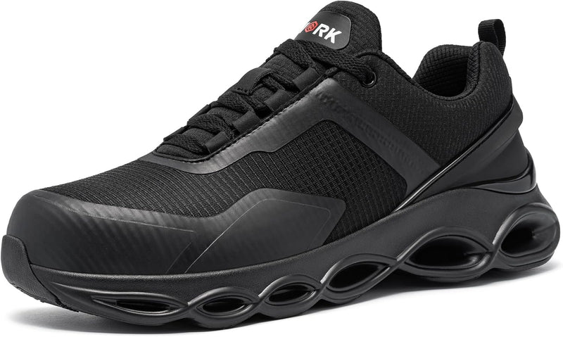 LARNMERN Arbeitsschuhe Herren Sicherheitsschuhe Mode Anti Smashing Stahlkappenschuhe Atmungsaktiv Dä