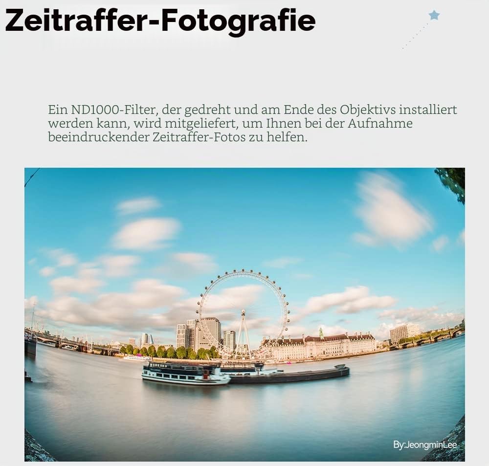 TT Artisan 7.5mm F2.0 APS-C Fisheye Objektiv Anschluss MFT Mount Black Ultra-Weitwinkelobjektiv mit