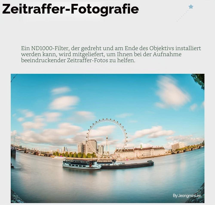 TT Artisan 7.5mm F2.0 APS-C Fisheye Objektiv Anschluss MFT Mount Black Ultra-Weitwinkelobjektiv mit