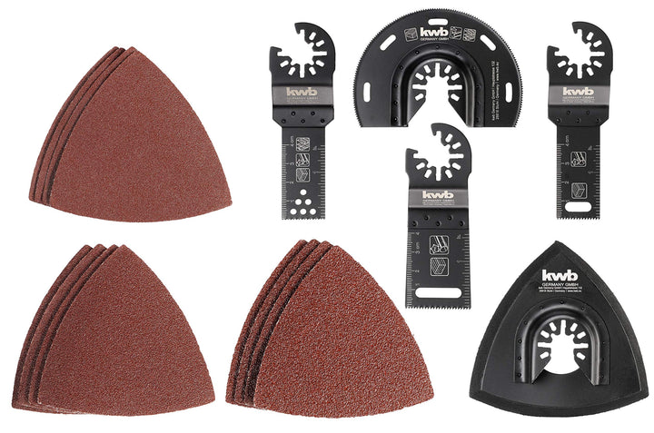 kwb by Einhell 17-tlg Multi-Tool-Set für Holz, Metall und Kunststoff (passend für alle Einhell Multi