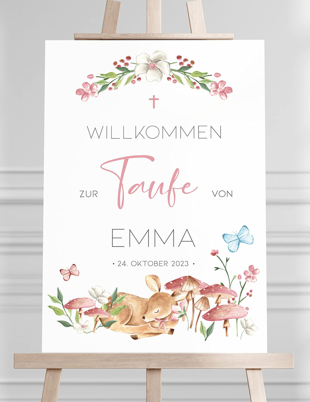 Manschin Laserdesign Willkommensschild Aluverbund personalisiert - Made in Germany - Welcome Willkom
