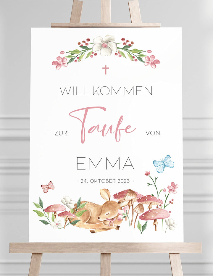 Manschin Laserdesign Willkommensschild Aluverbund personalisiert - Made in Germany - Welcome Willkom