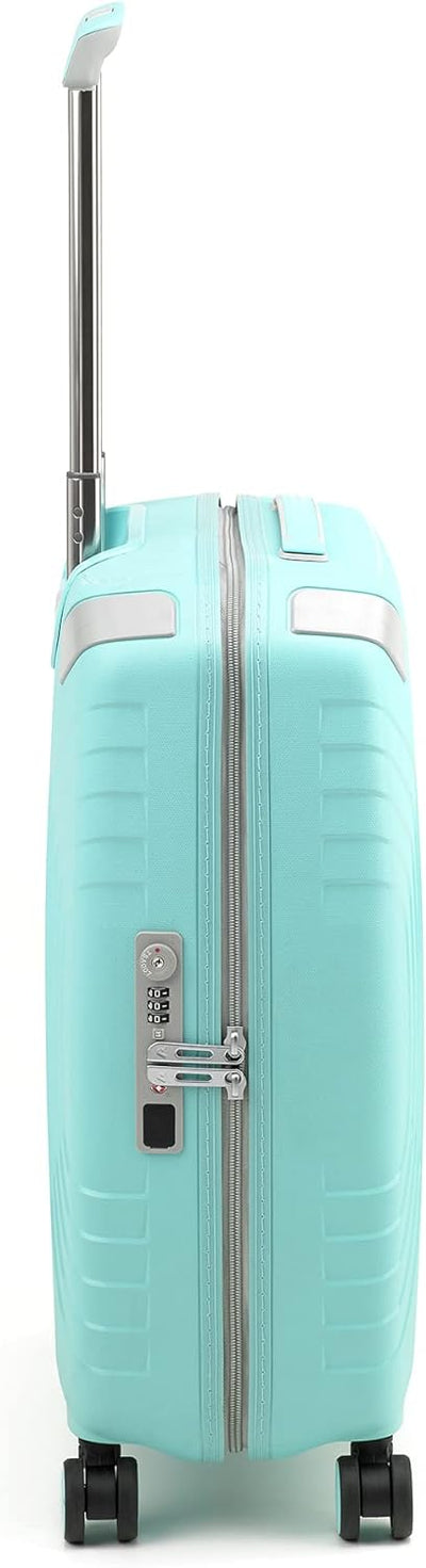 RONCATO Ypsilon 2.0 Eco - 4-Rollen-Kabinentrolley mit USB-Anschluss 55 cm Verde Acqua Teal, Teal