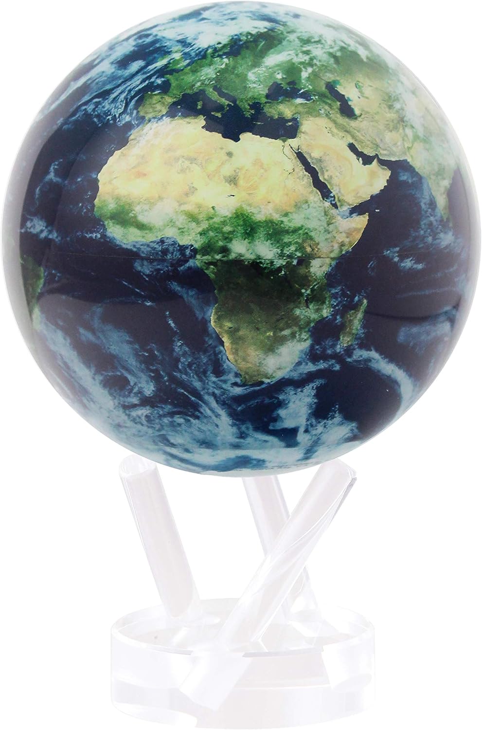 MOVA Globus Weltraumserie Erde mit Wolken 6" mit Sockel, solarbetriebener rotierender Globus, einzig