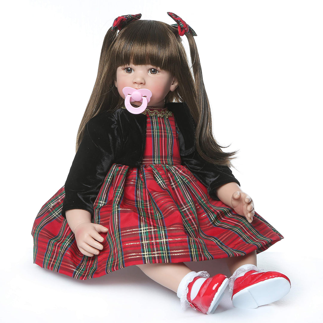 ZIYIUI 24Zoll 60cm Lebensechte Reborn Babypuppe Babys wie Echtes Baby Weiche Silikon Vinyl echt Neug