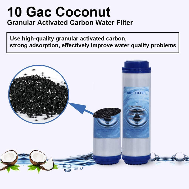 Huining 25,4 x 6,3 cm 5 Mikron Wasserfilter-Set Ersatz-Universal-Kartusche für das ganze Haus RO-Sys