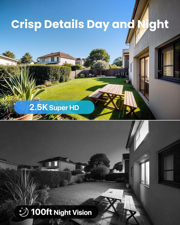 ZOSI 2,5K PoE Überwachungskamera Aussen Set, 8CH 5MP NVR mit 2TB HDD, 8X 4MP PoE Dome Kamera Überwac