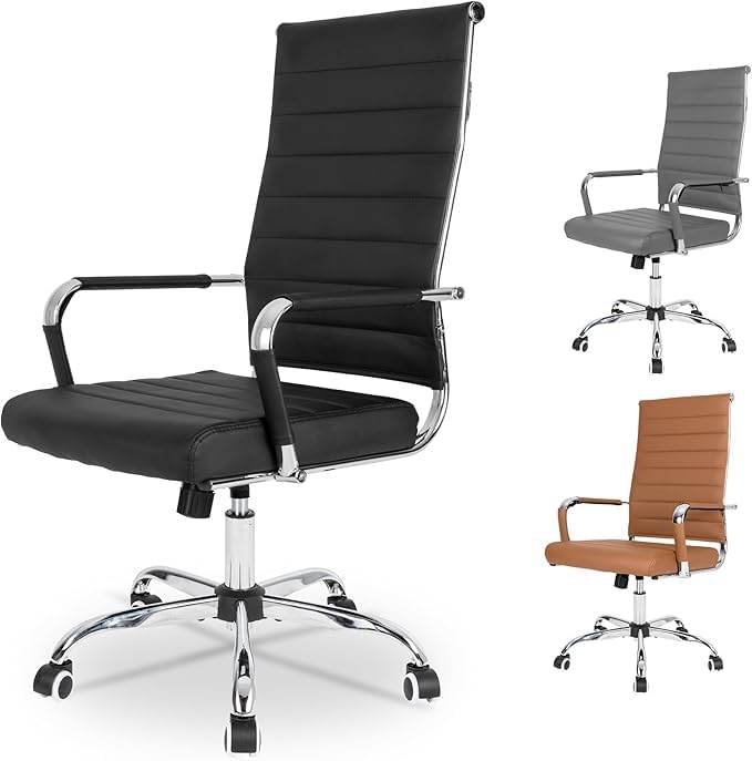 UEV Bürostuhl Ergonomisch Wippfunktion bis 150 kg belastbar Schreibtischstuhl mit Armlehne Drehstuhl