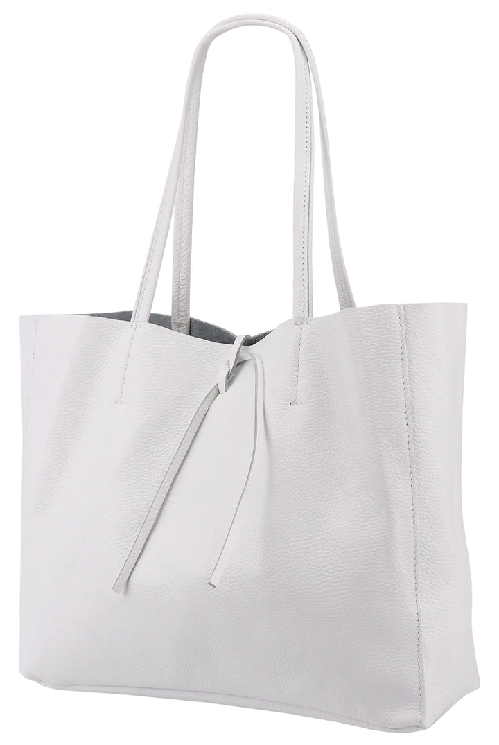SH Leder ® Damen Echt Rindleder Shopper in Querformat mit Innentasche in vielen Farben Schultertasch