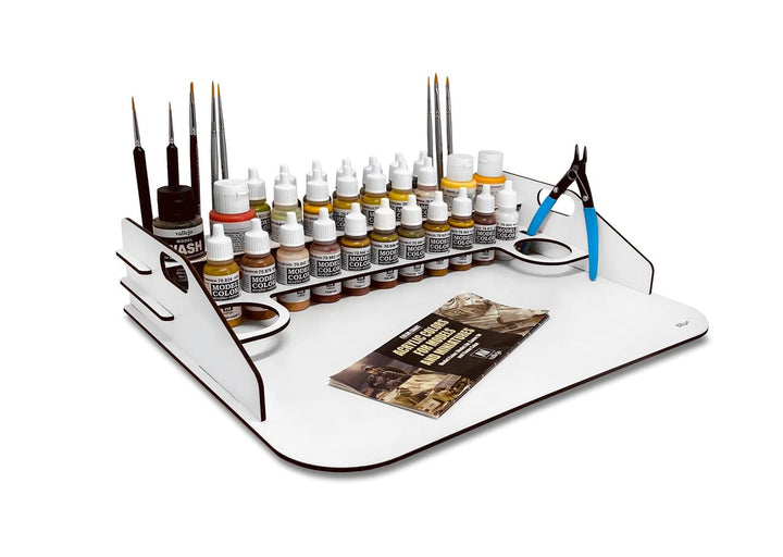 Silu- Silu Paint Station Vallejo-Farben. Organizer mit kleiner Werkbank für Vallejo Paints, mit Pins