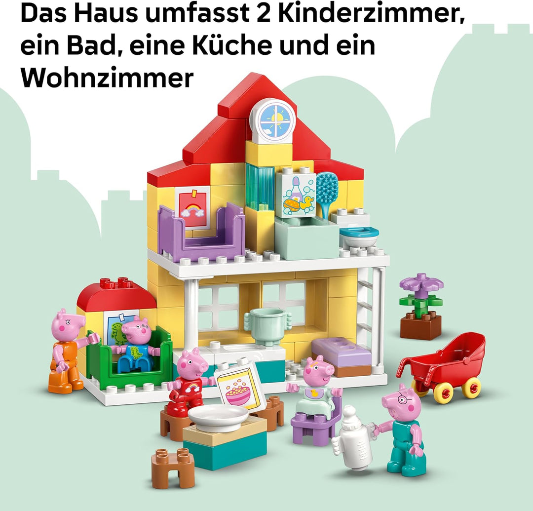 LEGO DUPLO Peppa Wutz Familienhaus - Lernspielzeug zur Förderung der Motorik - Montessori Spielzeug