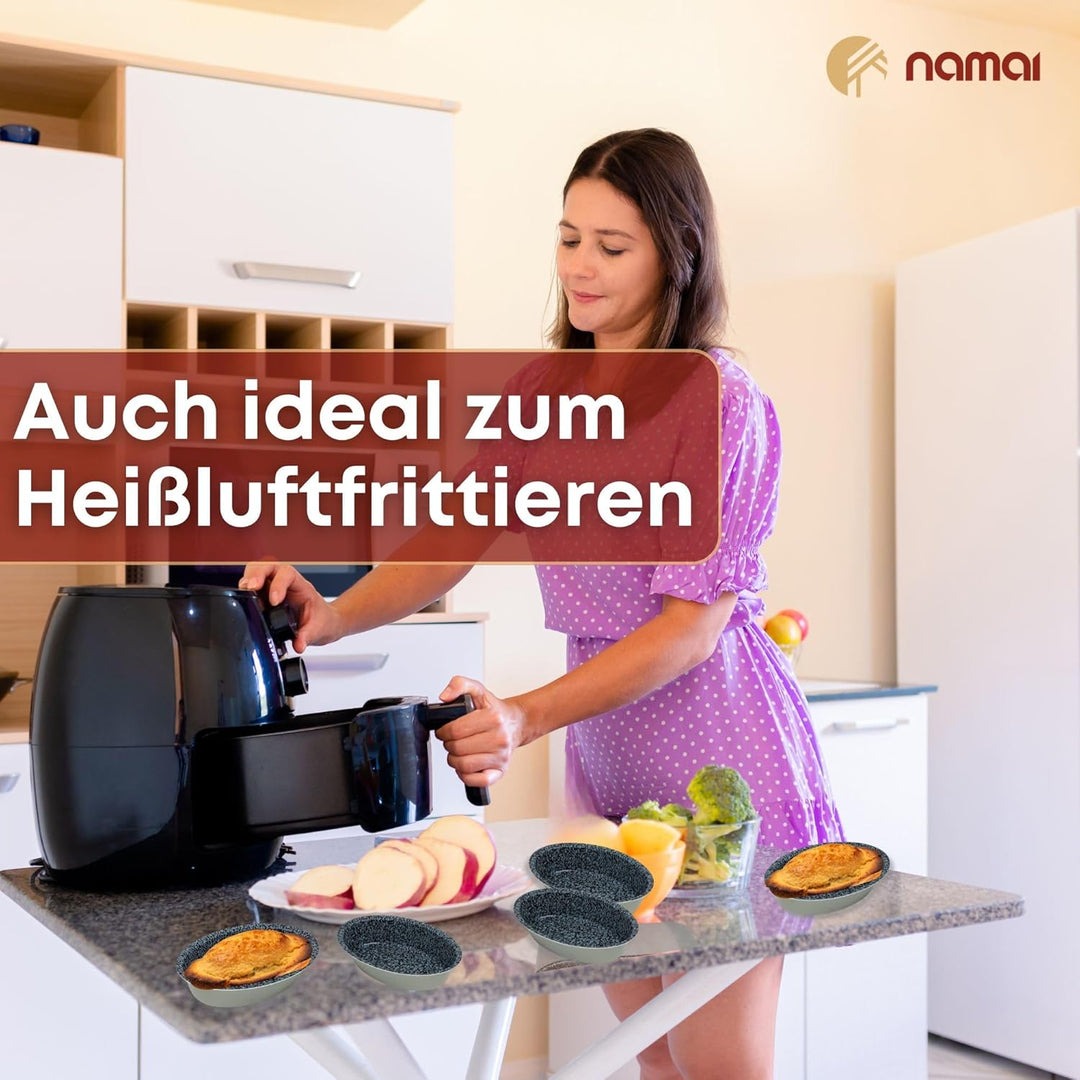 NAMAI 12 Formen für Pasticiotti Leccesi, Ausstechformen für Leccesi, Material aus Aluminium, Antihaf