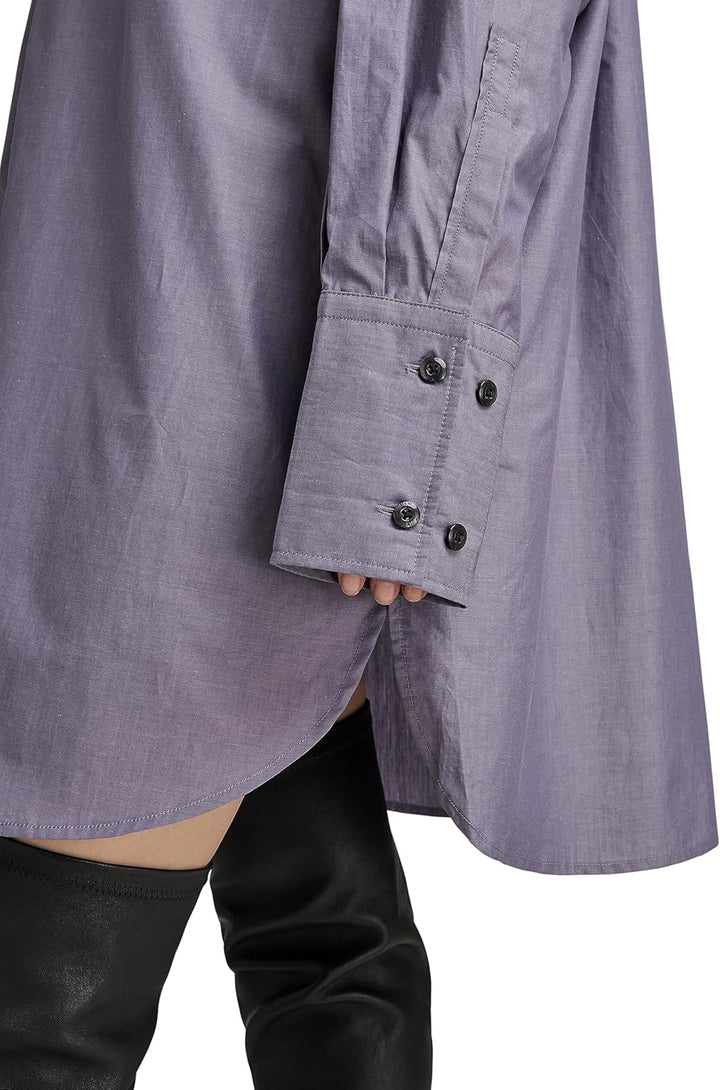 G-STAR RAW Damen Oversized Bf Long Sleeve Shirts M Purpur (Dk Grape D23582-c894-800), M Purpur (Dk G