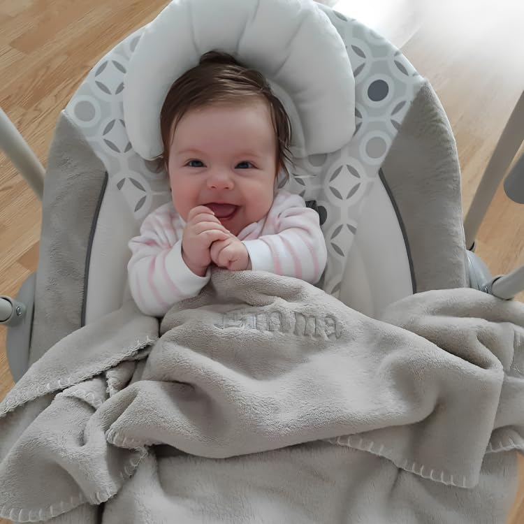 BebeDeParis | Originelle Geschenke für Neugeborene | Baby-Kuscheldecke und Doudou | 3-6 Monate (grau