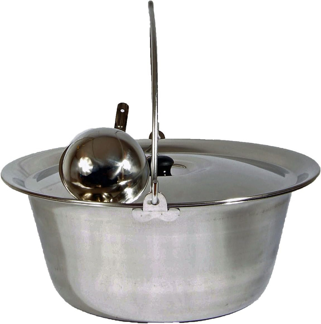 unbekannt Set Edelstahltopf Gulaschkessel 10 Liter + Deckel + GRATIS Schöpflöffel Suppentopf Hordent