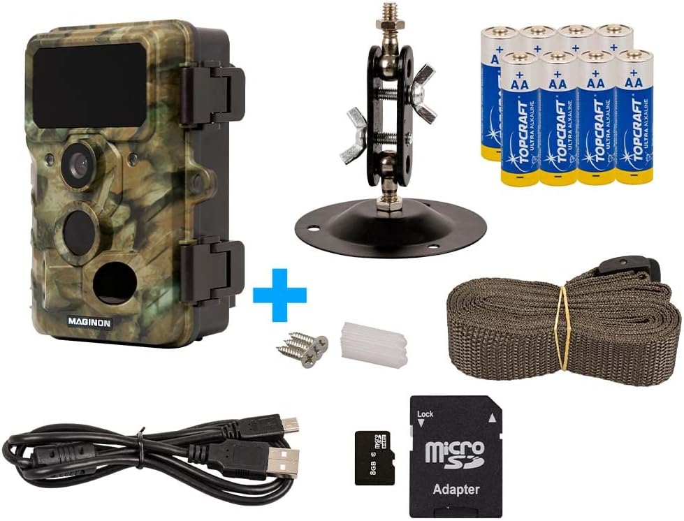Maginon Wildkamera WK 6 HD, Fotofalle mit Bewegungssensor, Full-HD Video, Spritzwasser Geschützes Ge