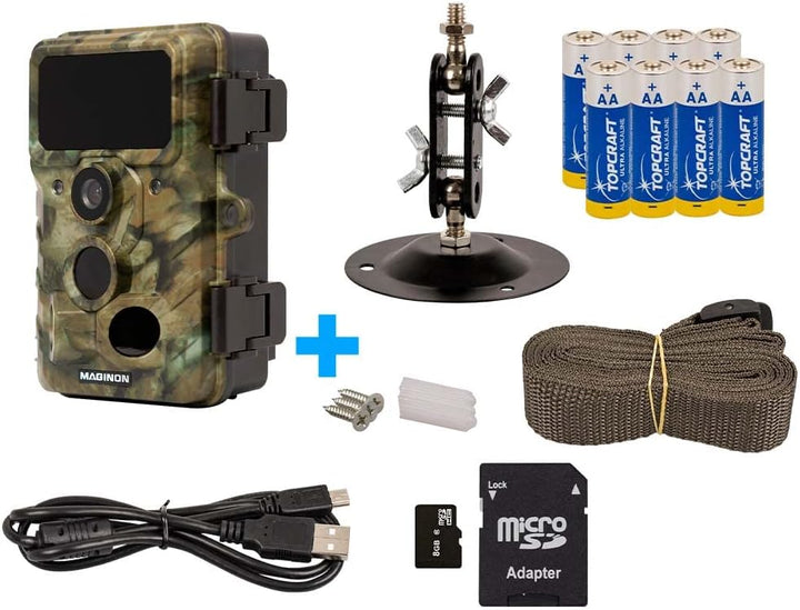Maginon Wildkamera WK 6 HD, Fotofalle mit Bewegungssensor, Full-HD Video, Spritzwasser Geschützes Ge