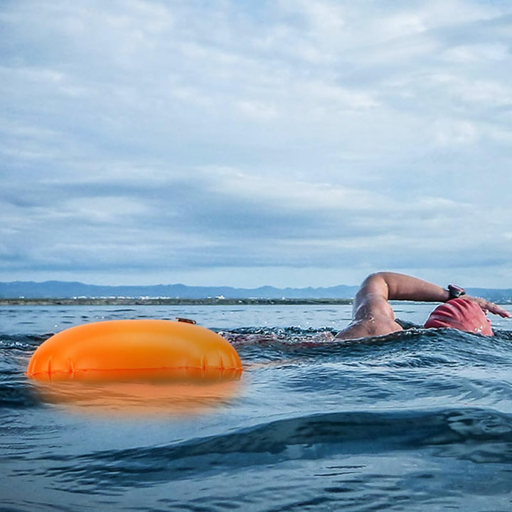 2 Pack Schwimmen Boje Schleppschwimmer für Open Water Schwimmen gut sichtbar Schwimmer Dry Bag wasse