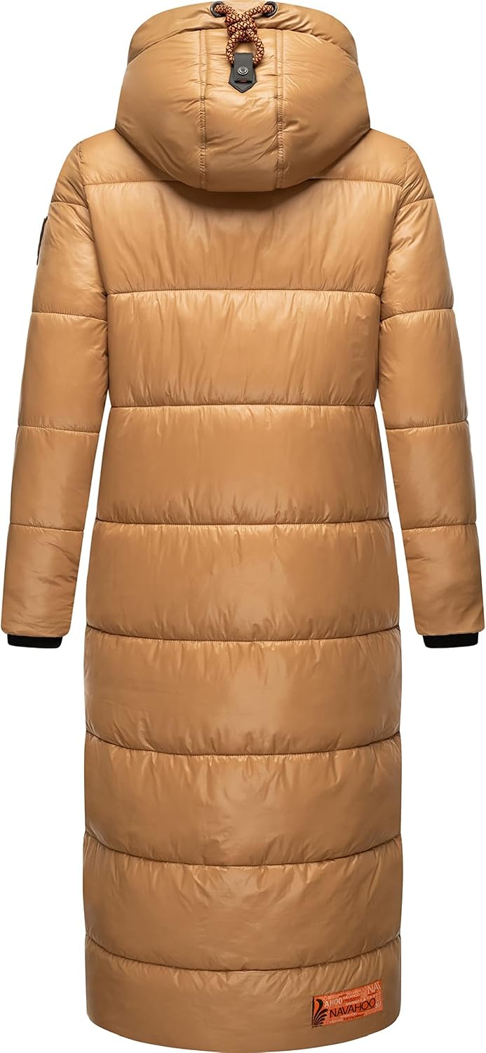 Navahoo Damen Warmer Winter Steppmantel mit Kapuze Schmuseengel XS-XXL XS Camel, XS Camel