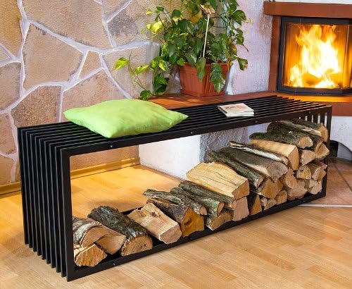 Brennholzregal Bench D-Stil 150 cm Holzregal 10104
