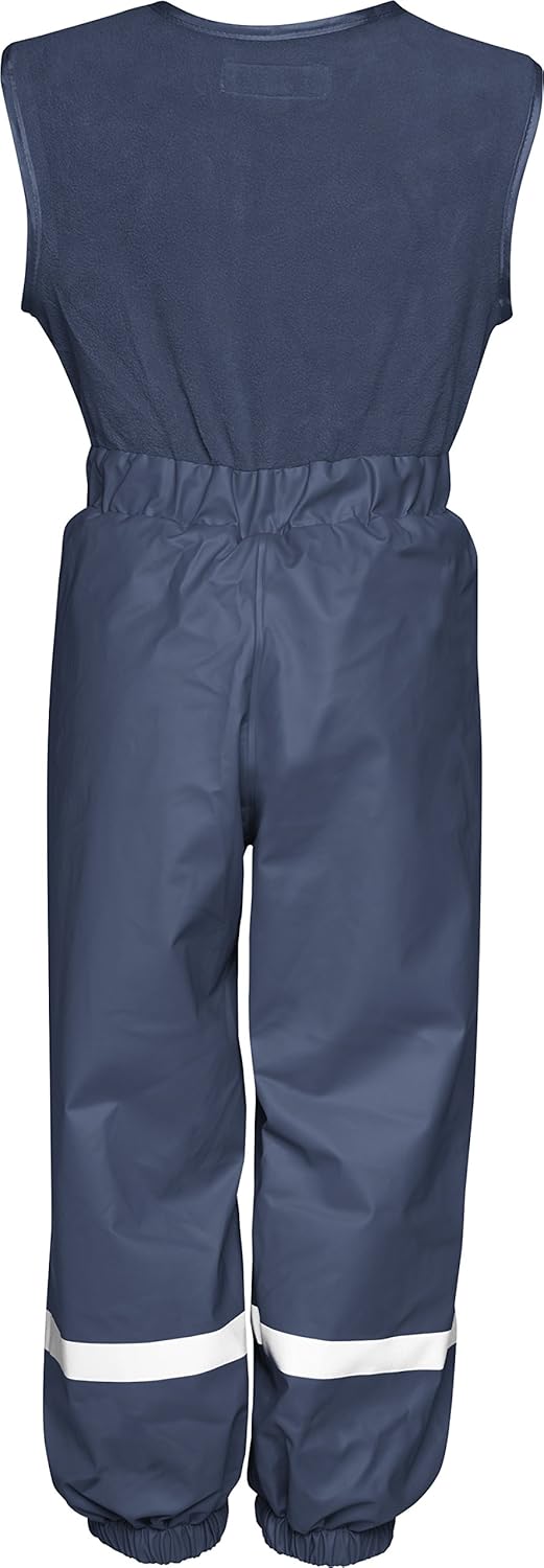 Playshoes Unisex Kinder Matschhose Regenlatzhose Fleece-Futter Wind-und wasserdichte Regenhose Regen