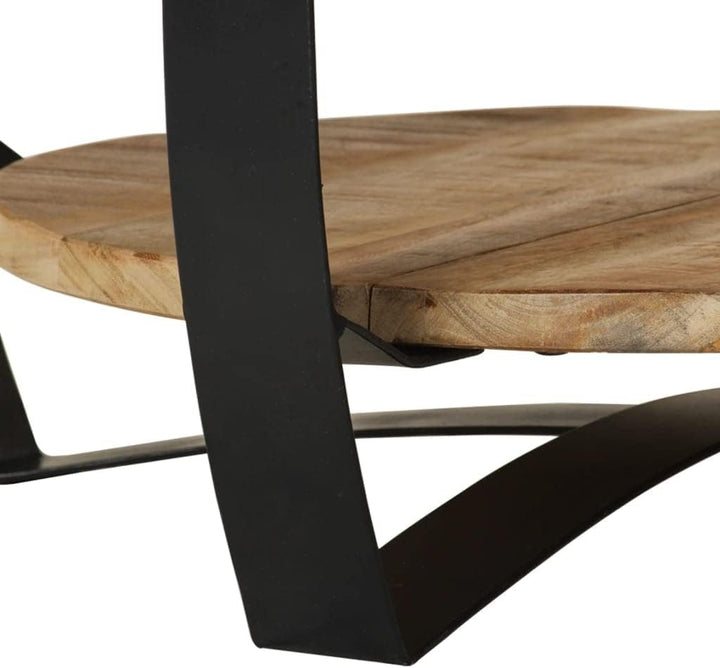 vidaXL Mangoholz Massiv Couchtisch Raues Beistelltisch Wohnzimmer Sofatisch