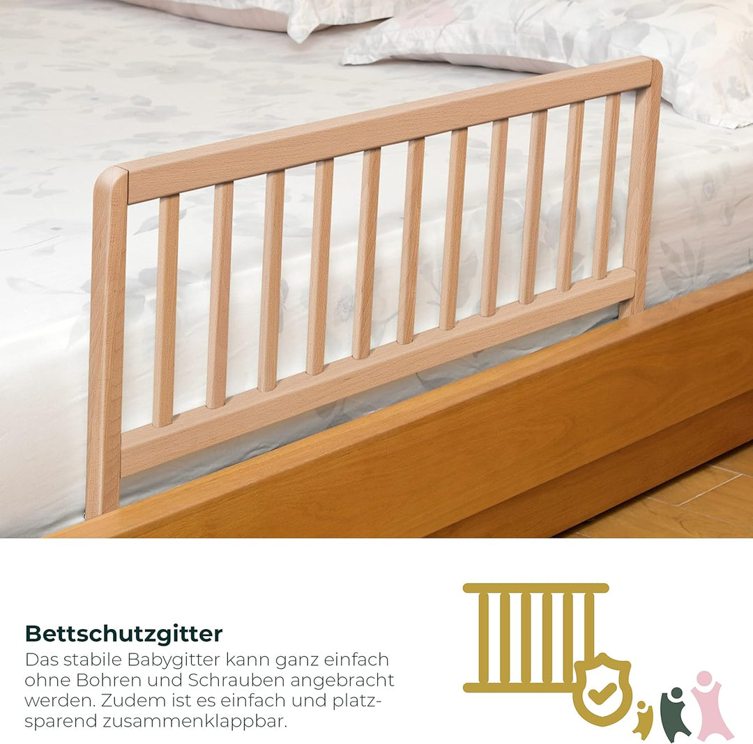 Geuther Bettschutzgitter in 90 und 140 cm, Farbe Natur, Grösse 90 cm Natur 90