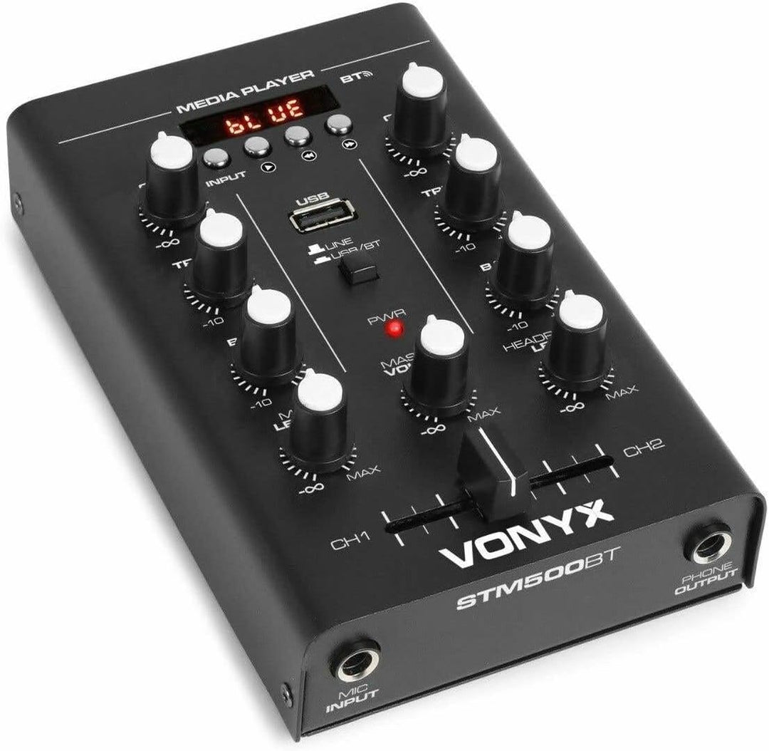 Vonyx SMT500BT Kompaktmixer Mischpult mit Bluetooth und mp3-Player