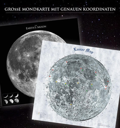 Mondgrundstück Geschenk Space Present | Mond Besitzurkunde mit Wunschname | originelles für Geburtst