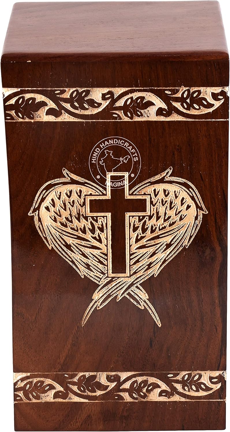 Rosewood Urnen für menschliche Asche für Erwachsene, gross – Holzurne für Columbarium – Beerdigungsu