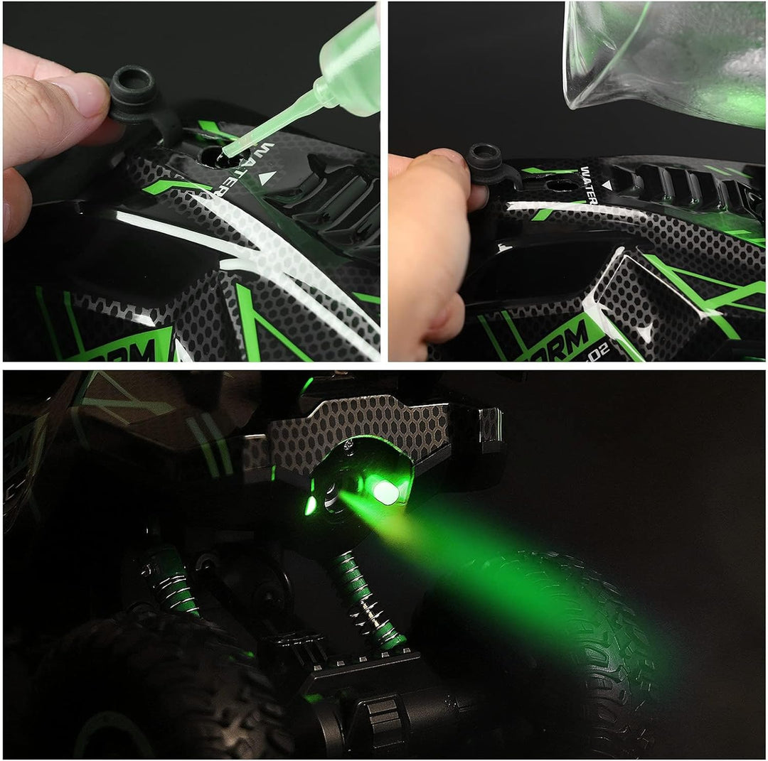 Herefun Ferngesteuertes Auto, RC Auto für Kinder mit LED Sprays und Licht, 2.4GHz Wiederaufladbar Hi