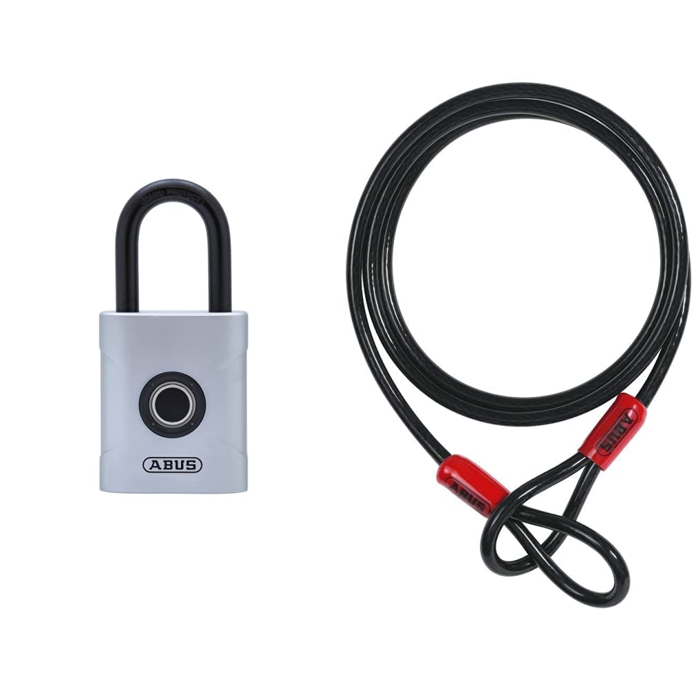 ABUS Touch 57/50 Fingerabdruck-Schloss - schlüsselloses, wetterfestes Vorhängeschloss - IP66 & IP68.