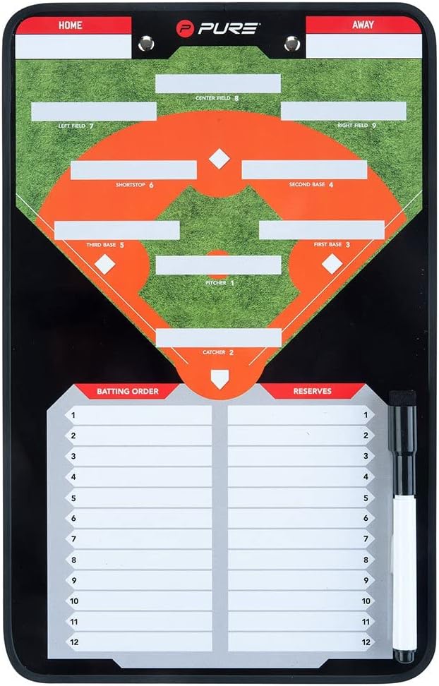 Pure2Improve Trainingsboard Taktiktafel 35x22cm Baseball, 35x22cm Baseball