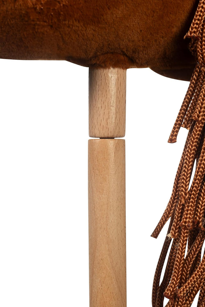 HKM - Hobby Horse Premium, Dunkelfuchs mit Halfter, Schweif & abschraubbarem Stock, Steckenpferd für