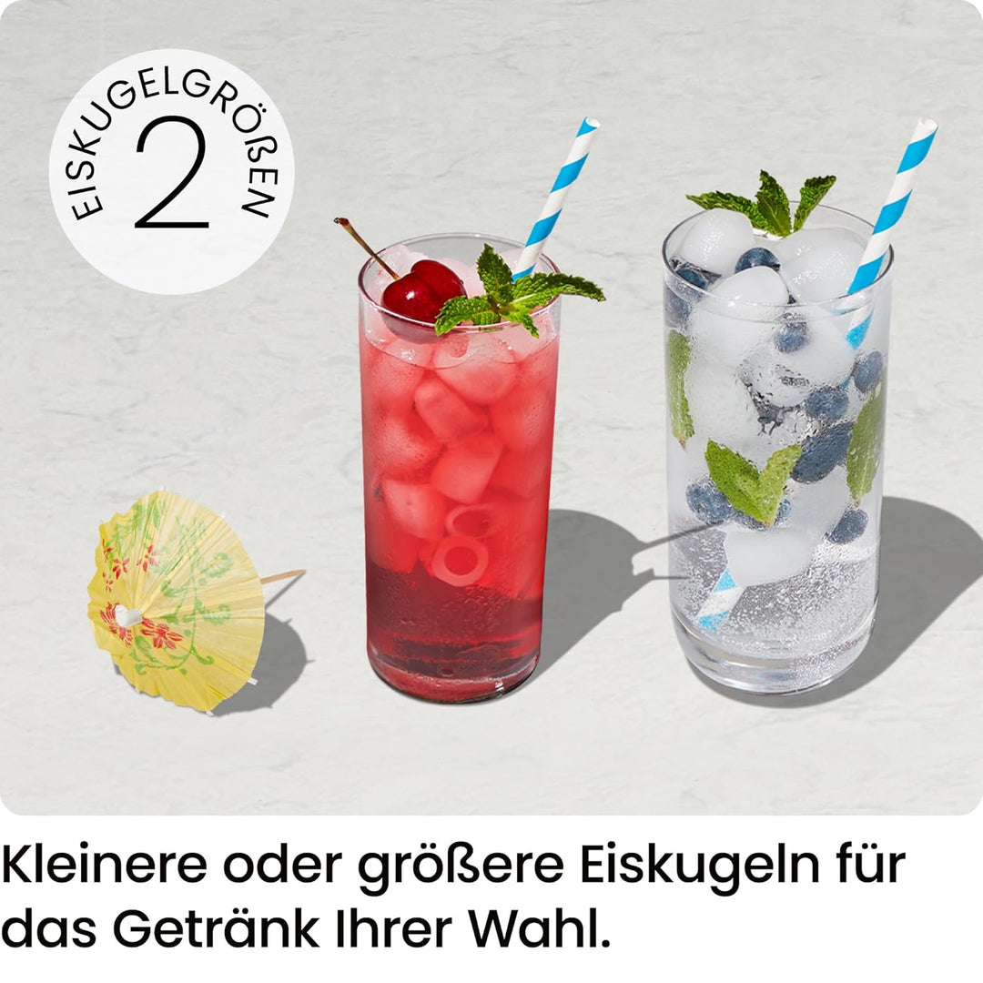 Chefman | Iceman Dual-Size Eiswürfelmaschine - Tragbare Eismaschine, grosse und kleine Eismaschine m