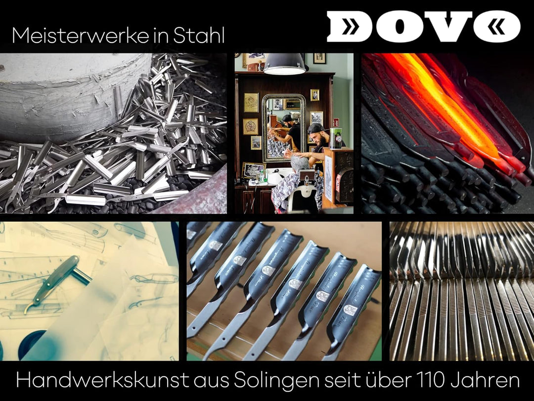 DOVO Rasiermesser PRIMA | Das Original Made in Solingen | Handgefertigte 5/8-Zoll Klinge, Ebenholzgr