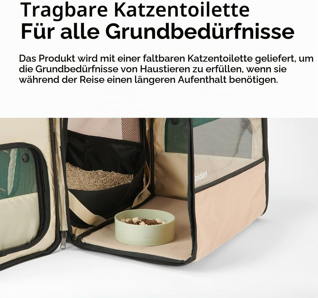 pidan Erweiterbarer Katzen-Rucksack für Katzen, grosse Haustier-Tragetasche, Rucksack für Katzen, Ta
