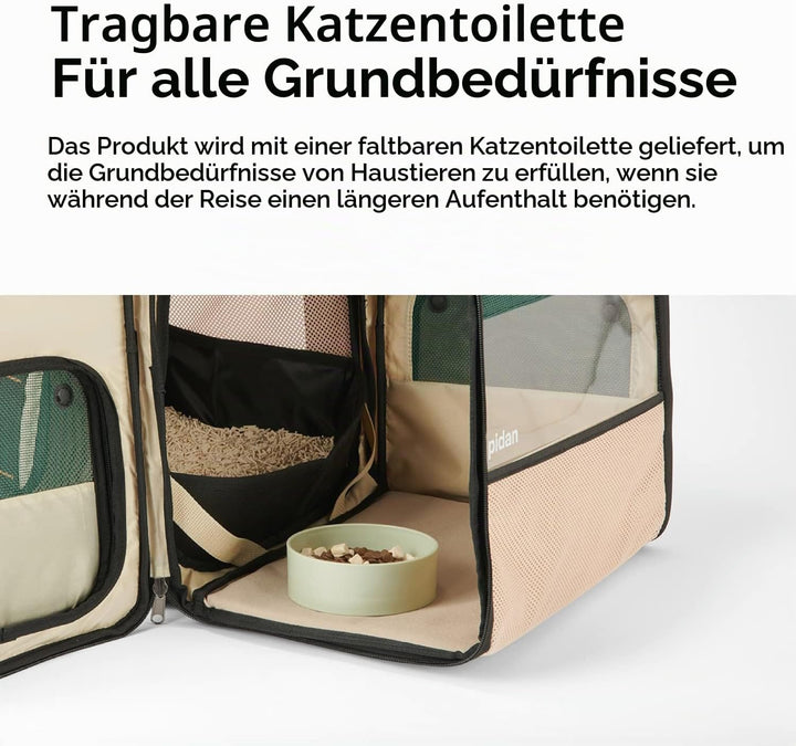 pidan Erweiterbarer Katzen-Rucksack für Katzen, grosse Haustier-Tragetasche, Rucksack für Katzen, Ta