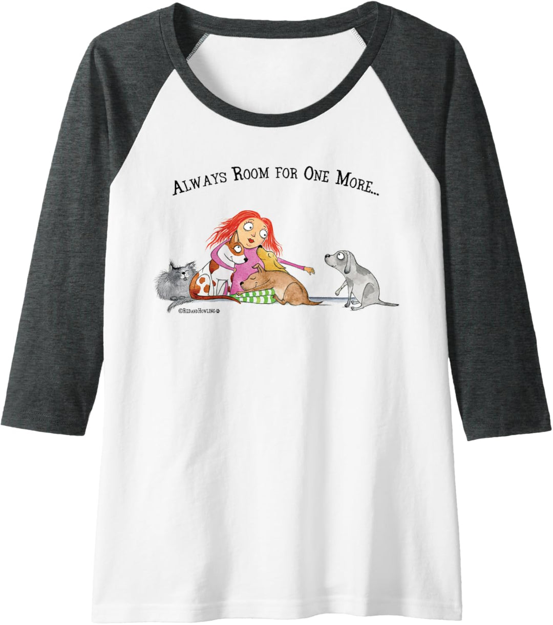 Red and Howling Always Room For One More Raglan