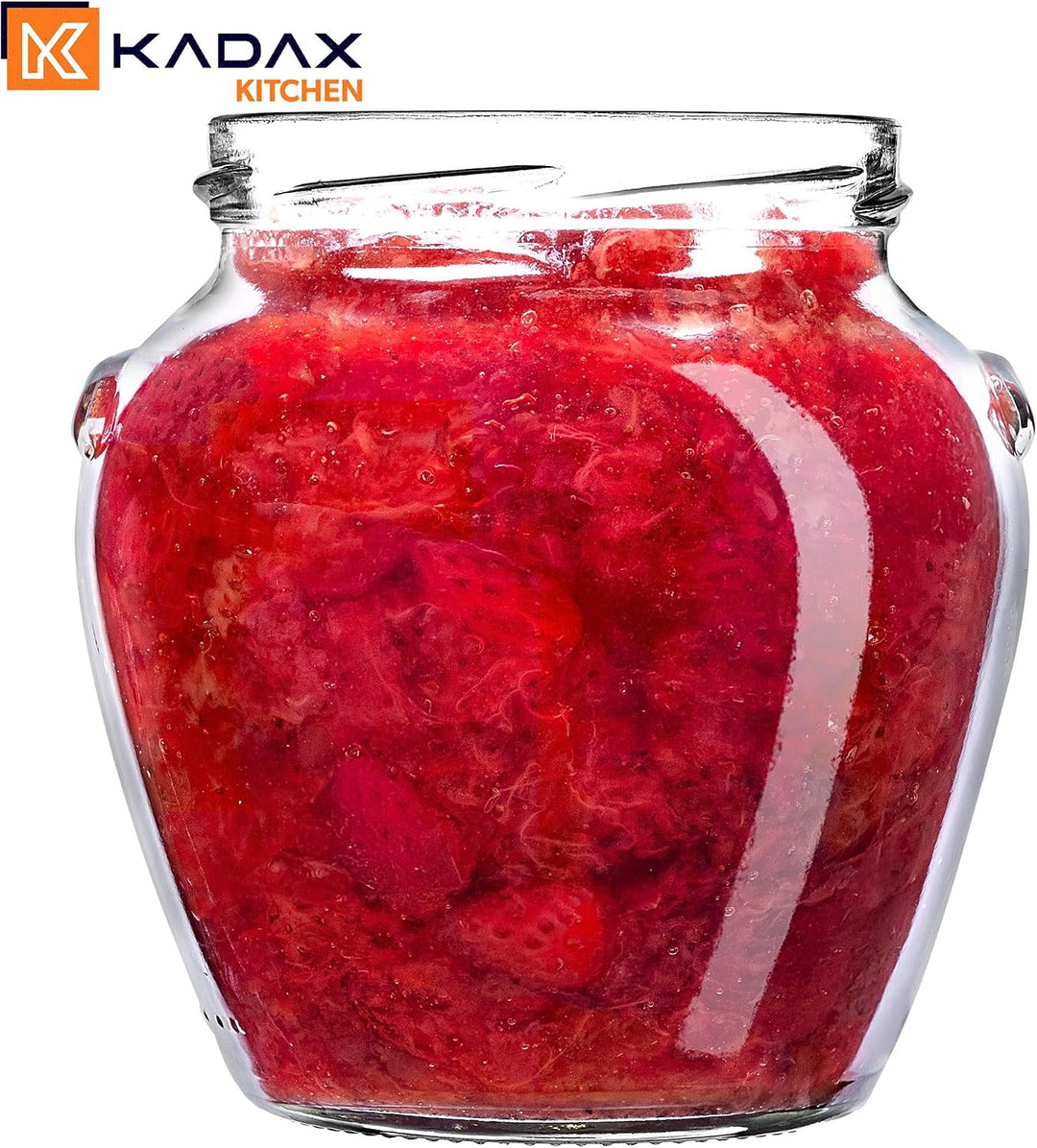 KADAX 8er Set Einmachgläser 510ml TO82, Sturzgläser Mason Jar mit Schraubdeckel, Luftdichte Twist-of