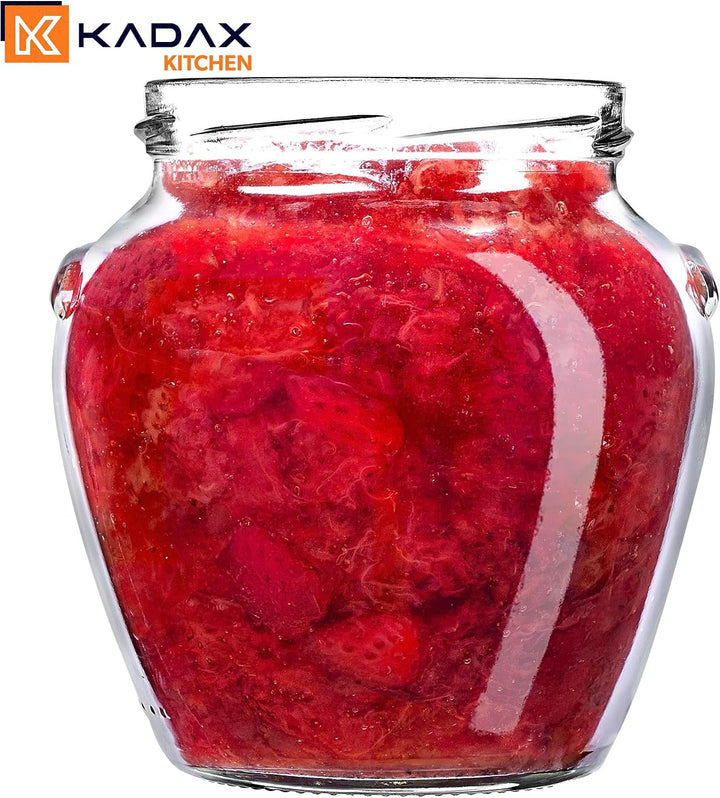 KADAX 8er Set Einmachgläser 510ml TO82, Sturzgläser Mason Jar mit Schraubdeckel, Luftdichte Twist-of