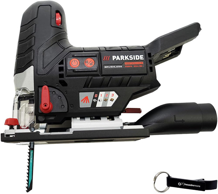 HEADNMORE® Bundle - PARKSIDE PERFORMANCE® 20V Akku Stichsäge PSSPA 20 + HEADNMORE® Schlüsselanhänger